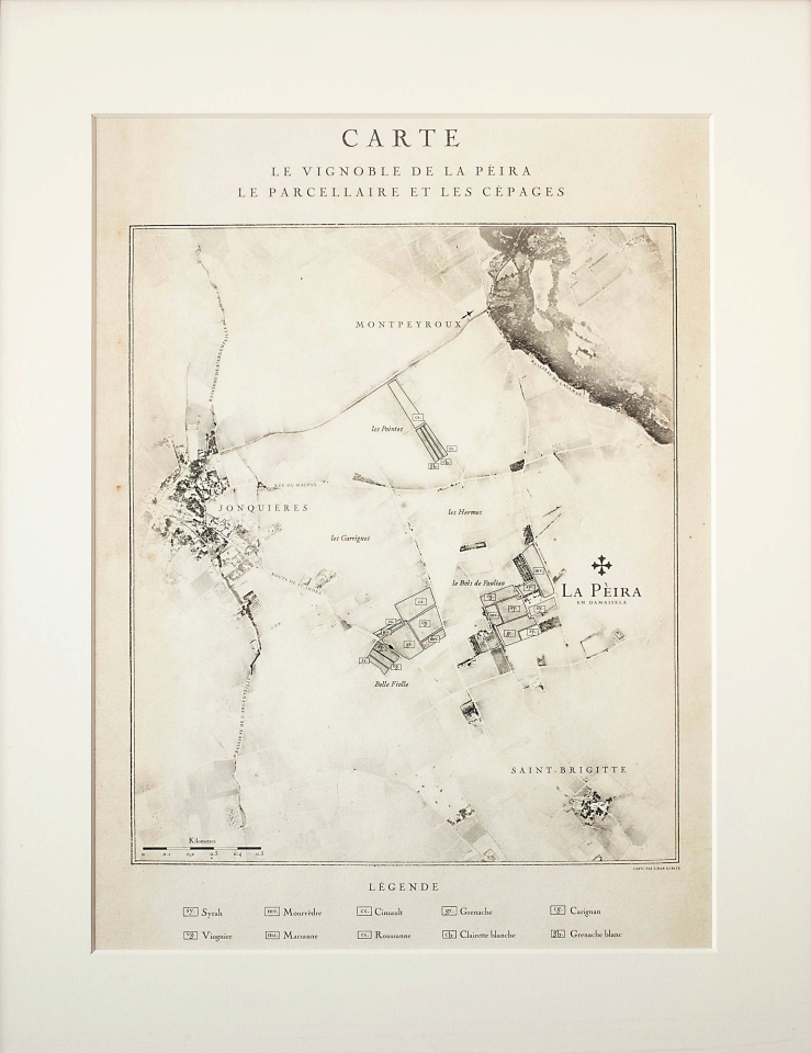 Framed Carte- Le Vignoble de La Peira Map only hi-res final